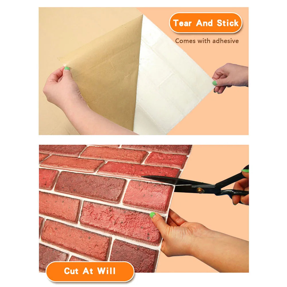 12pcs Self-Adhesive Wallpaper