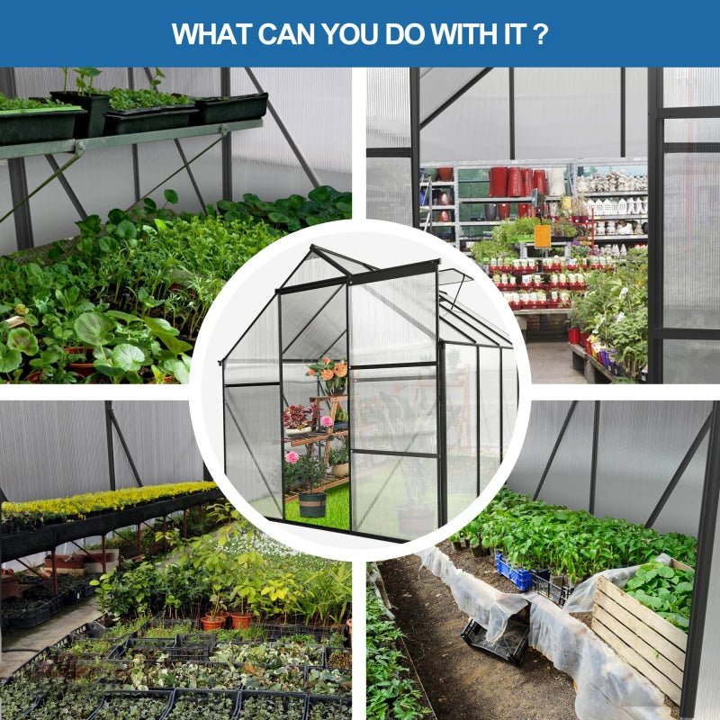 6x8 FT Polycarbonate Greenhouse