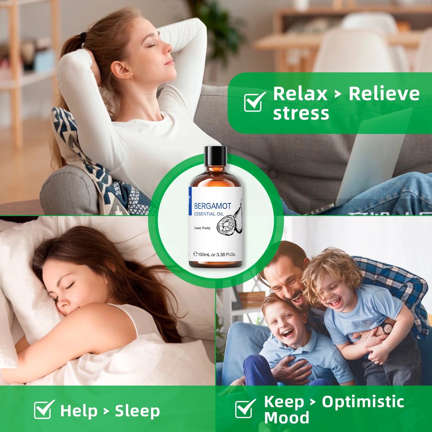 Bergamot Essential Oil,100% Pure Nature