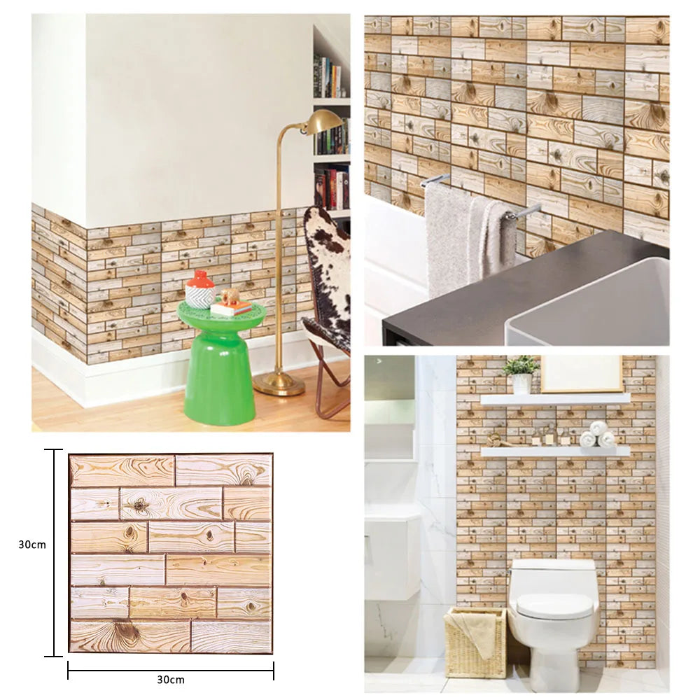 12pcs Self-Adhesive Wallpaper