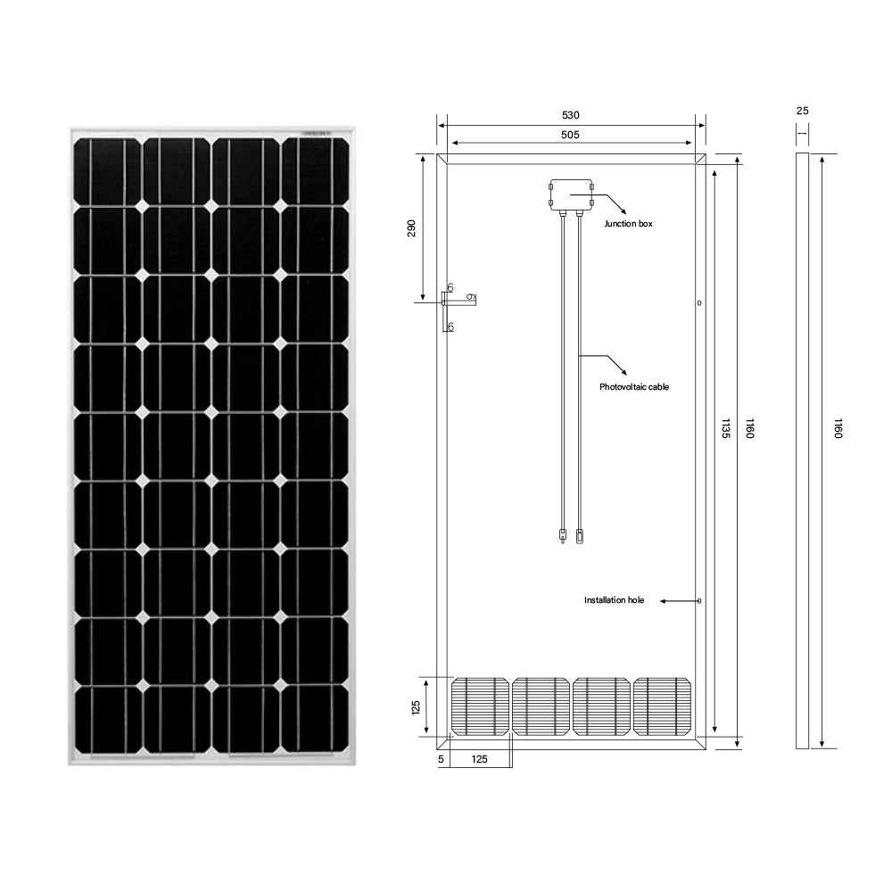 Glass & Rigid Photovoltaic Solar Panel System
