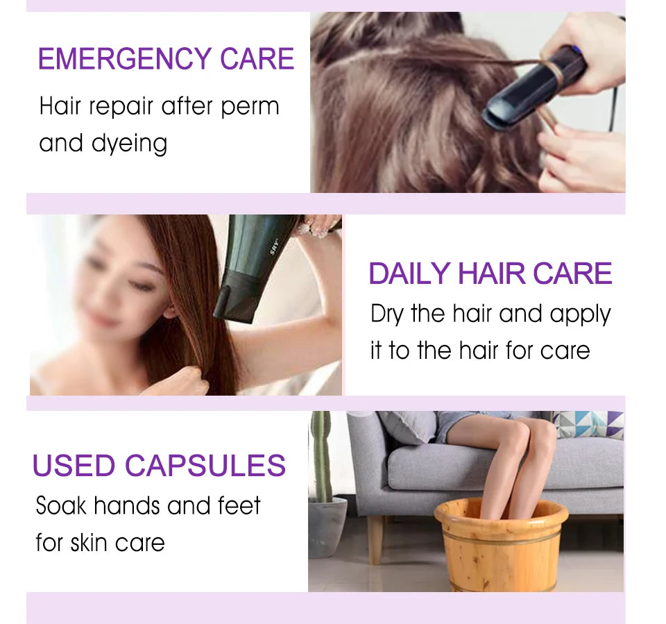 Sevich Smooth Silky Hair Vitamin Capsule Keratin Complex Oil Hair Care Repair Damaged Hair Serum Anti-Loss Moroccan Hair Oil