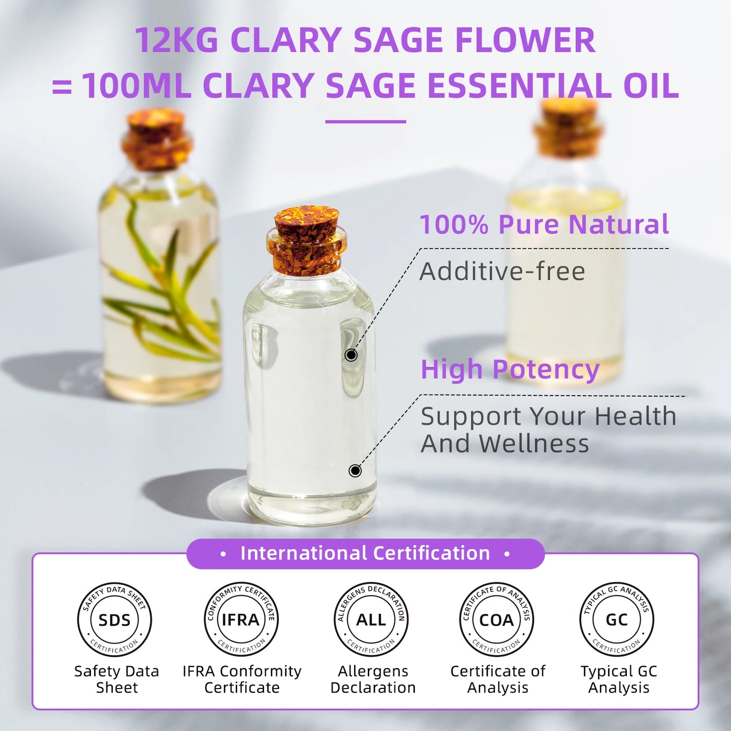 HIQILI 100ML Clary Sage Essential Oil