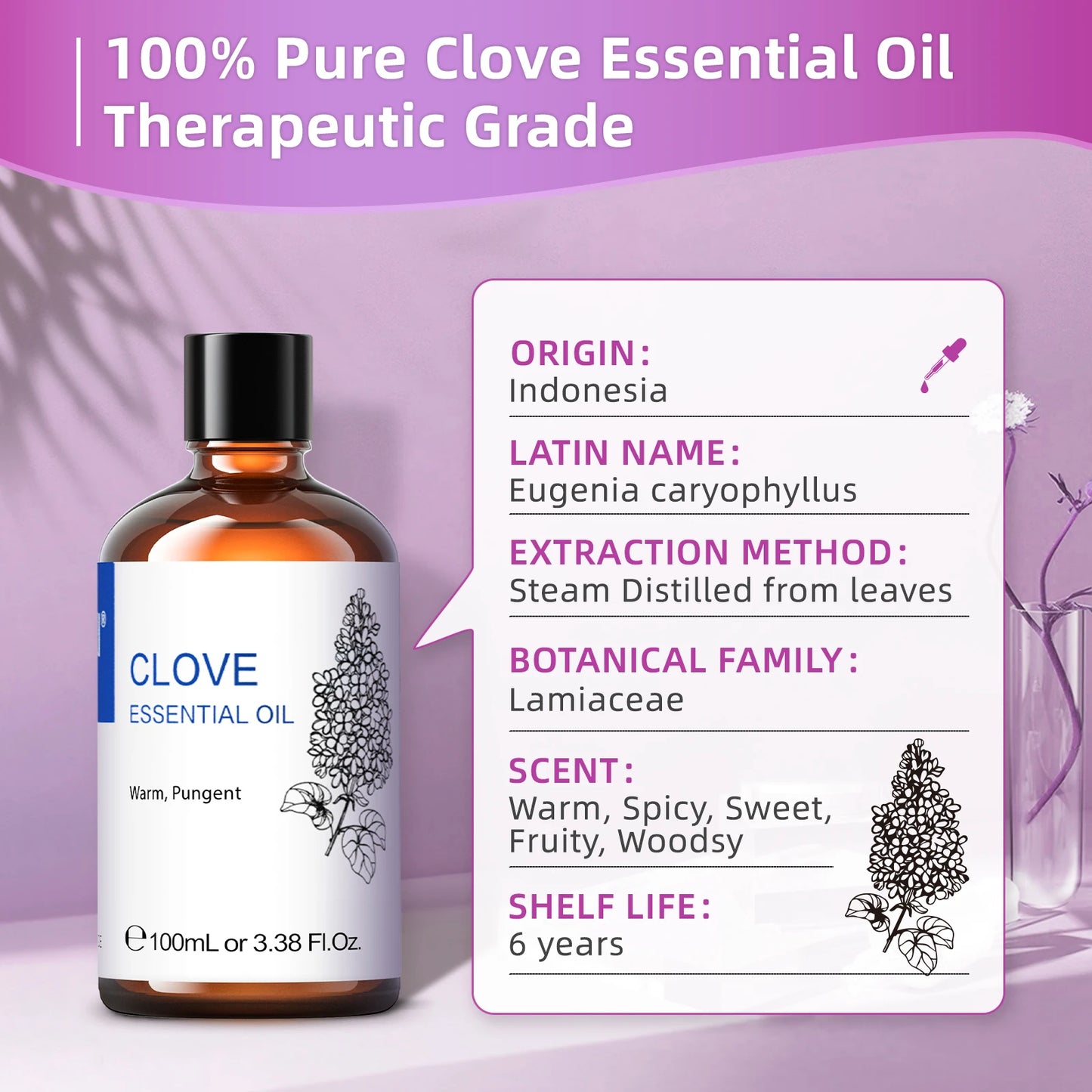 HIQILI 100ML Clove Essential Oil