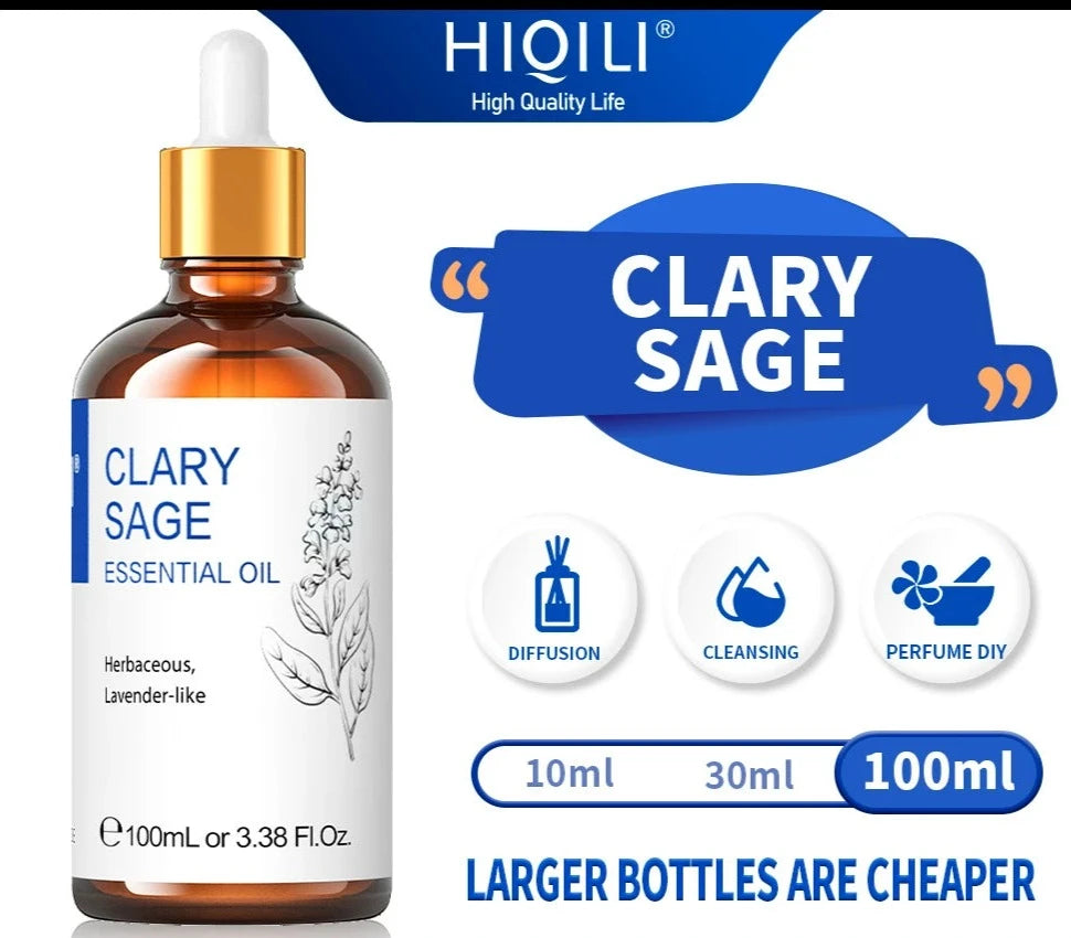 HIQILI 100ML Clary Sage Essential Oil