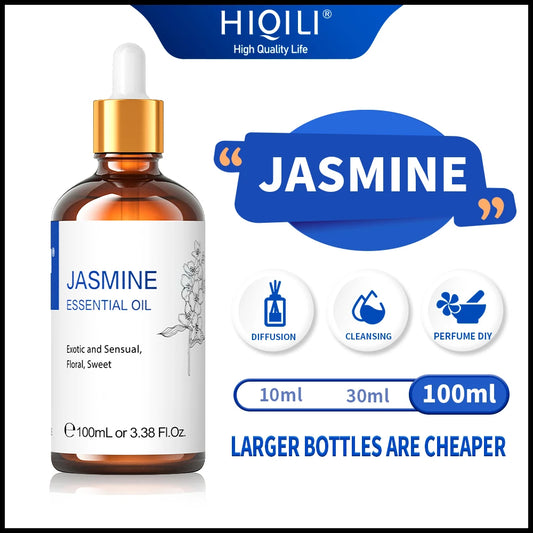 HIQILI 100ML Jasmine Essential Oils ,100% Pure Nature