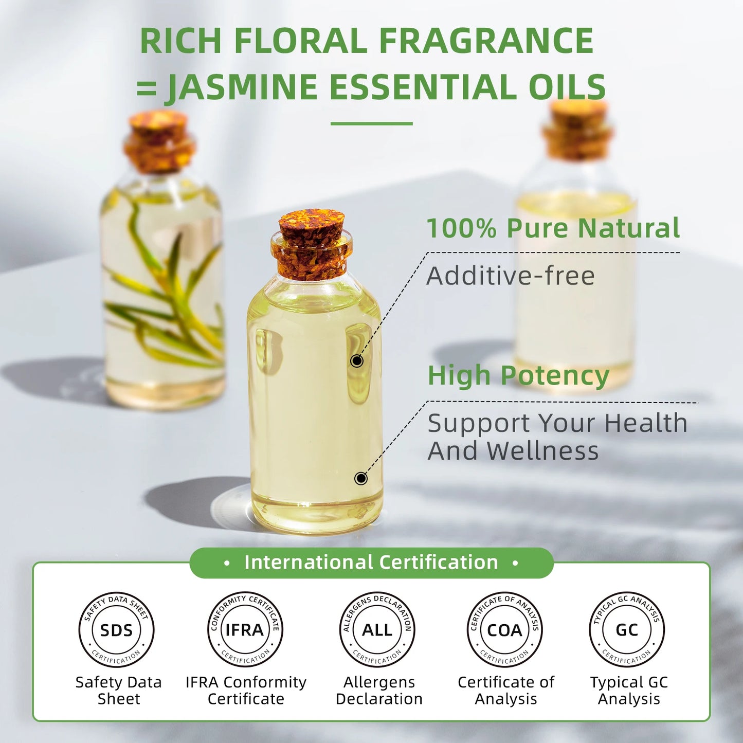 HIQILI 100ML Jasmine Essential Oils ,100% Pure Nature