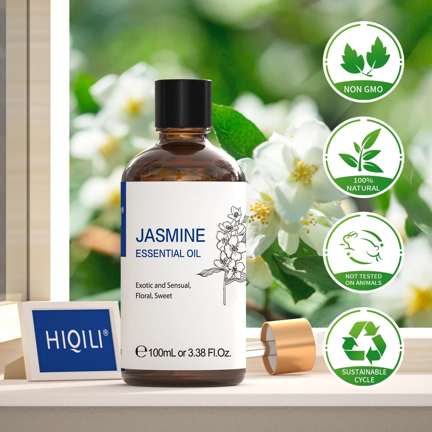 HIQILI 100ML Jasmine Essential Oils ,100% Pure Nature