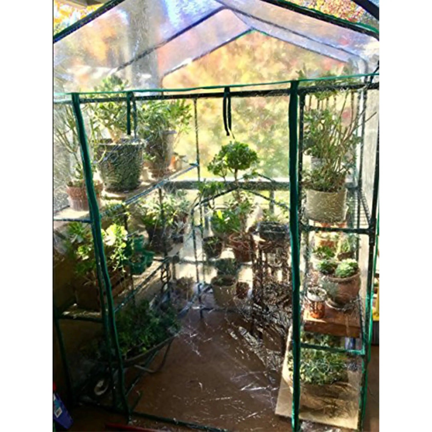 Greenhouse Walk in w/ Roof Rain Gutter & Anchor