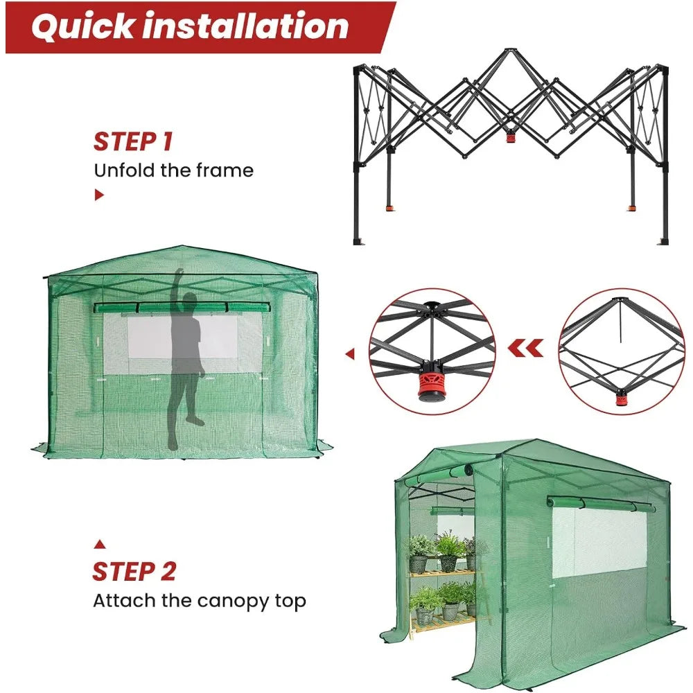 8'x12' Portable Pop-up Greenhouse